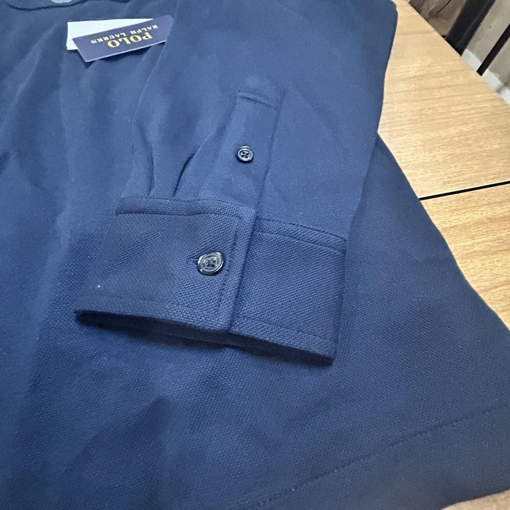 Polo Ralph Lauren Shirt Mens 2XL Navy Knit Overshirt Button Front Classic NWT